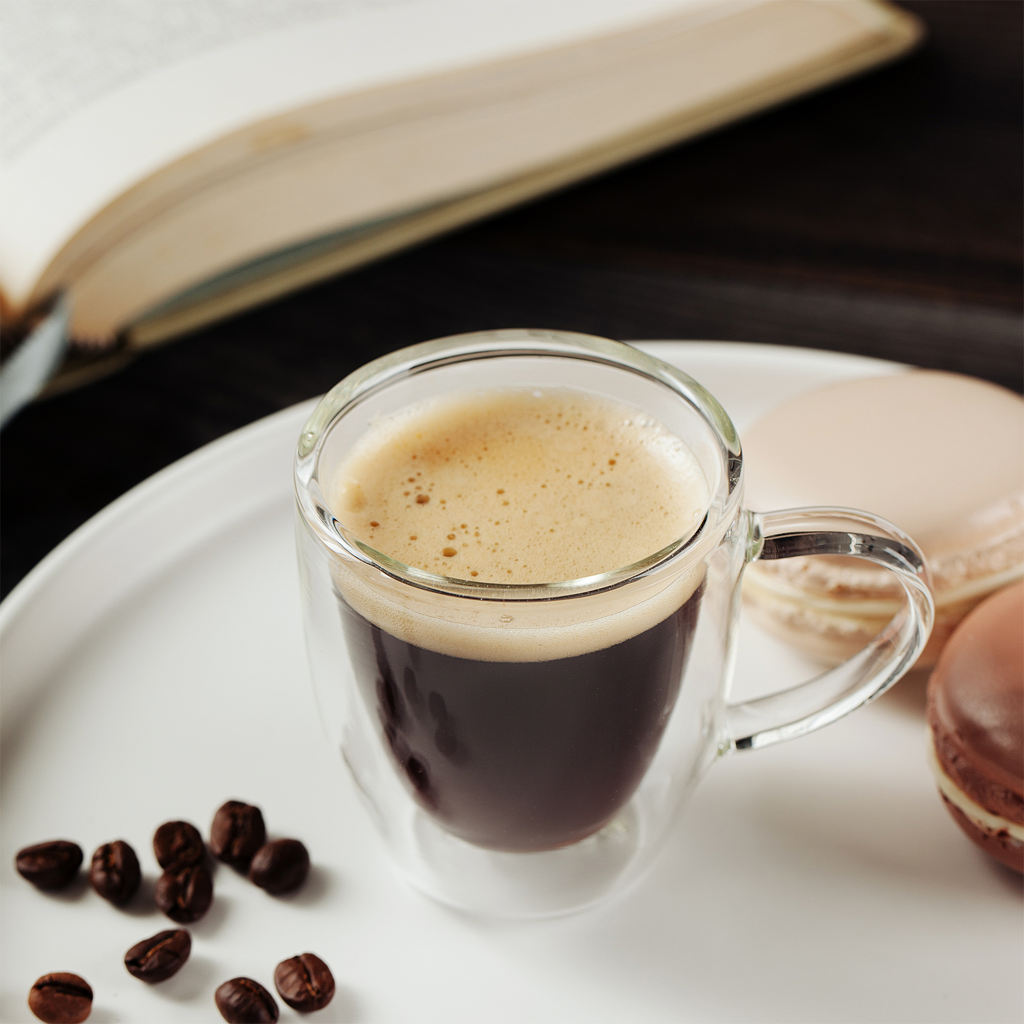 BTaT- Small Espresso Cups and Saucers, Set of 6 Demitasse Cups (2.4 oz –  Mochalino