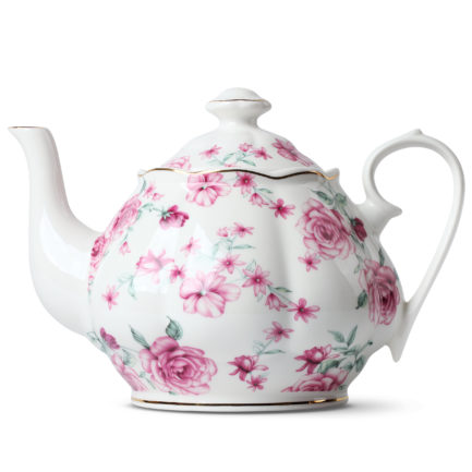 BTäT- Floral Tea Cups and Saucers (Pink - 8 oz)