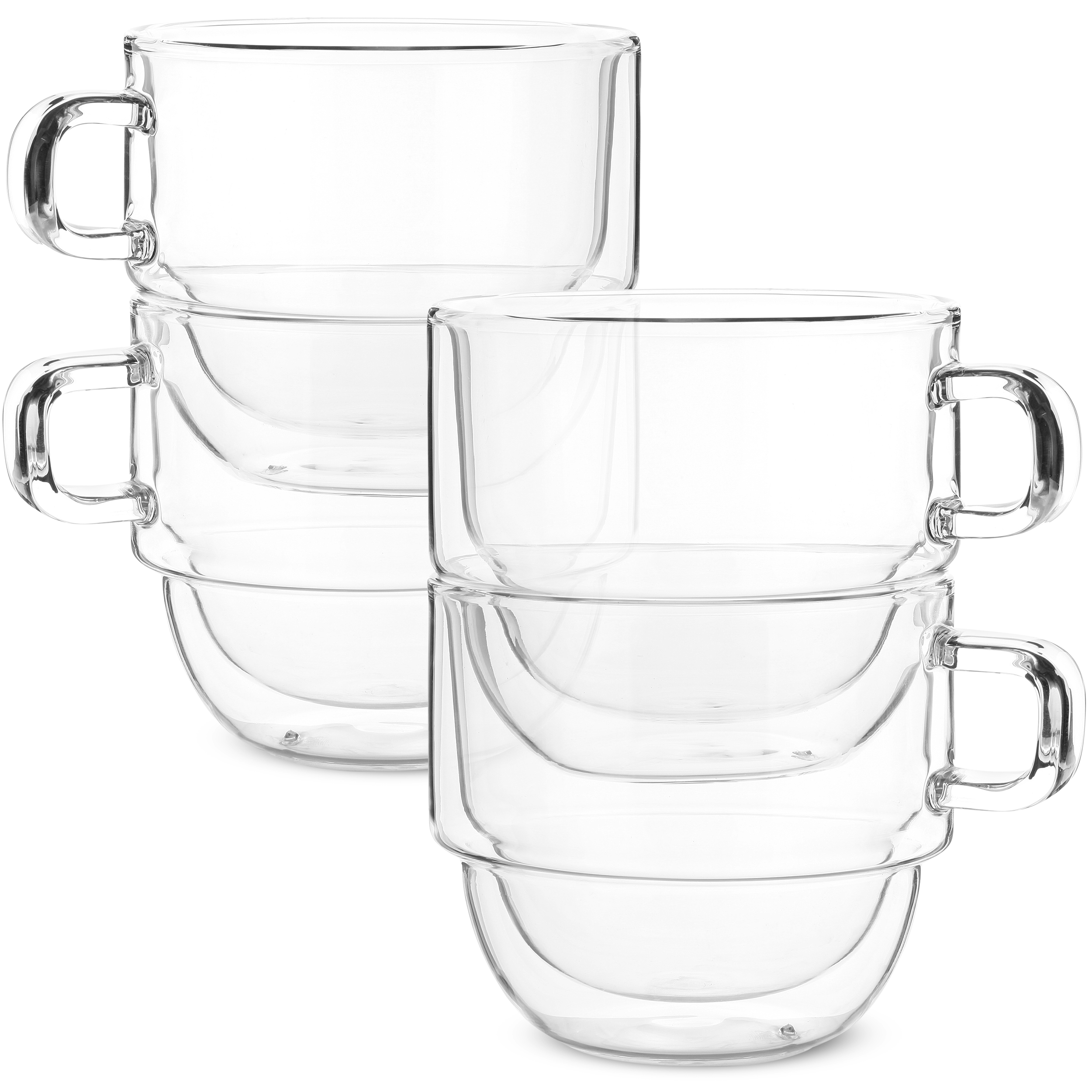 BTäT- Insulated Stackable Coffee Mugs (12oz, 350ml) set of 4